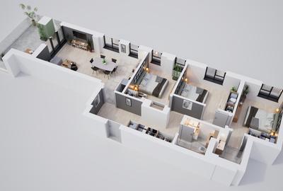 Apartament spațios, 4 camere – ansamblu cu parc și zone verzi - 4
