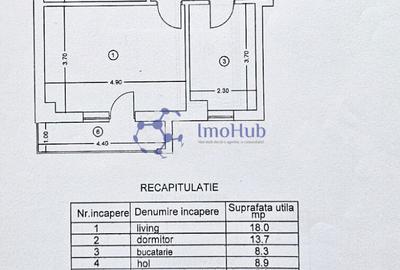 Apartament cu 2 camere în Valea Lupului