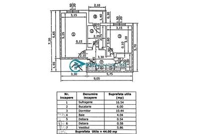 Apartament cu 2 camere decomandat, mobilat în 9 Mai - 13