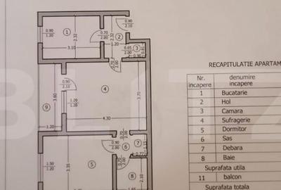 Apartament 2 camere, 49mp,etaj 3 ,zona Centru - 7