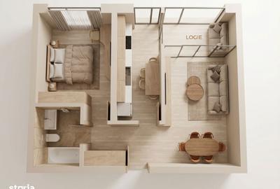 Apartament cu 2 camere în Militari