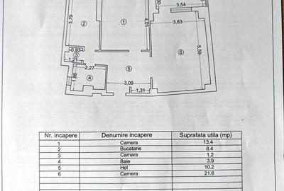 Apartament cu 2 camere decomandat în Capitol - 1