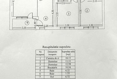 Apartament cu 3 camere în Regie - 3