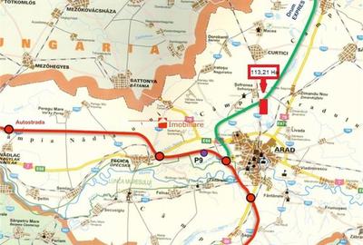 113,21 ha in nordul Aradului, la iesirea de pe drumul expres - 4