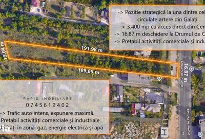 Teren de 3400 mp, în Central