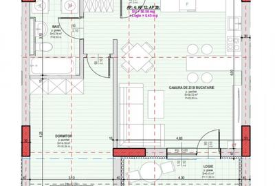 Apartament cu 2 camere decomandat în Sud - 5