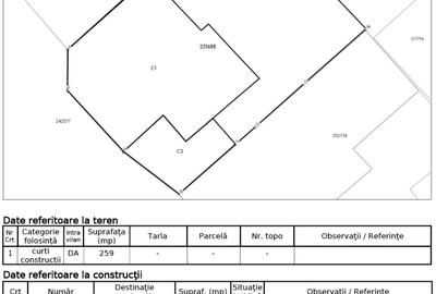 Teren Construcții intravilan de 259 mp, în Central - 4