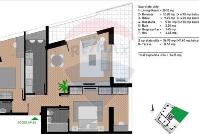Apartament cu 3 camere decomandat, mobilat în Camil Ressu - 2