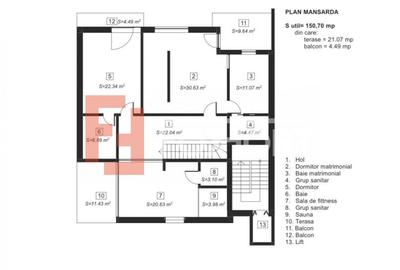 Penthouse pe 2 nivele, zona Complex Studentesc - 14