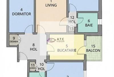 Apartament cu 4 camere semidecomandat, mobilat în Rahova - 8