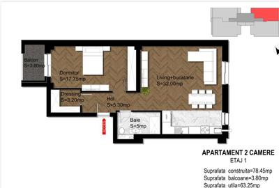 Apartament cu 2 camere decomandat în Băneasa - 25