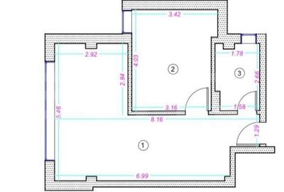 Apartament cu 2 camere semidecomandat în Central - 2