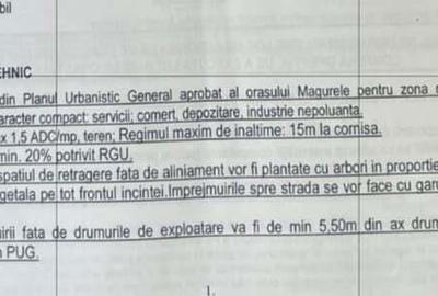 Teren de 3187 mp, în Măgurele