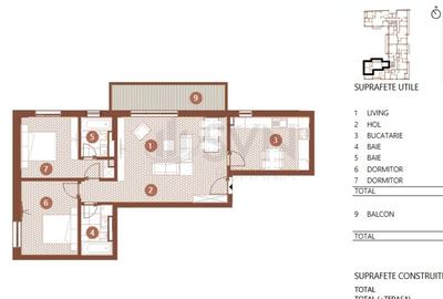 Apartament cu 3 camere decomandat, mobilat în Barbu Văcărescu - 16