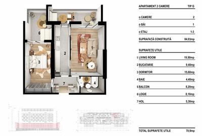 Apartament cu 2 camere decomandat în Splaiul Unirii