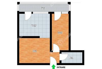 Apartament cu 2 camere nedecomandat, mobilat în Aeroport - 4
