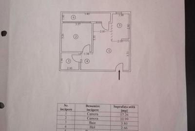 Apartament cu 2 camere semidecomandat în Apărătorii Patriei