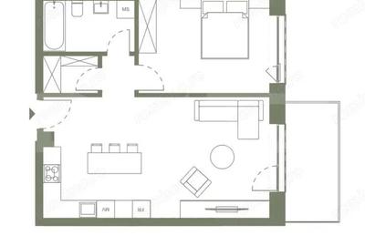 Apartament cu 2 camere semidecomandat în Central - 2