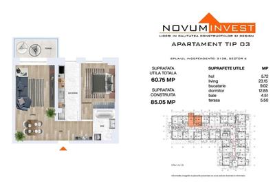 Apartament cu 2 camere decomandat în Splaiul Independenței - 1