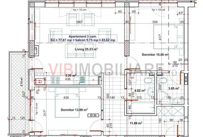 Apartament cu 3 camere în Tudor Vladimirescu - 2