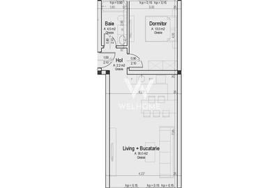 Apartament cu 2 camere în Exterior Vest - 1