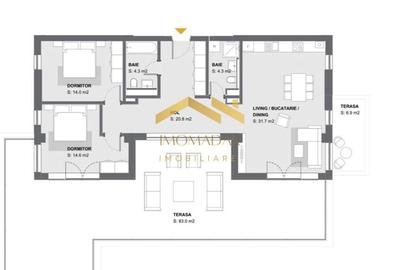 Penthouse Aradului-3 Camere-Centrala Proprie - 12