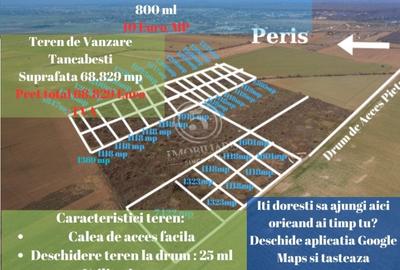 Ocazie- Teren Intravilan de Vanzare- 39 loturi 10 Euro/mp