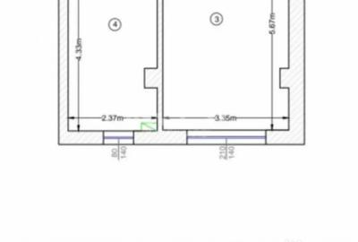 Garsonieră decomandată în Popas Păcurari - 1