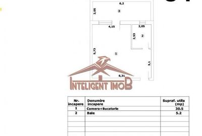 Studio modern de vanzare, 36mp utili + terasa spa?ioas... - 4