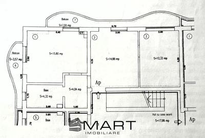 Apartament 3 camere 51mp zona complex Luptei - 9