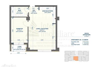 Apartament cu 2 camere în Cug - 9