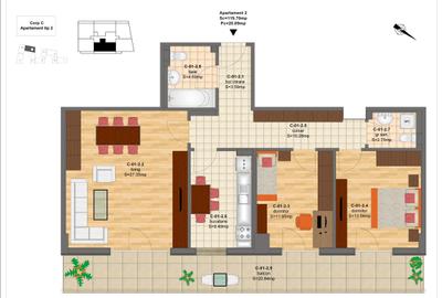 Apartament 3 cam, mobilat si utilat, paza, living de 28 mp, București, Dna Ghica - 13