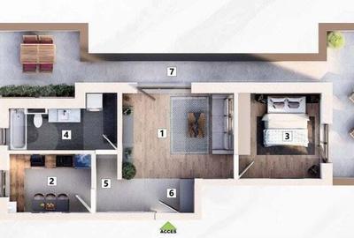 Apartament de 3 camere, Penthouse, loc de parcare Inclus/tva inclus. Terasa 41mp Apartament de 3 camere, Penthouse, loc de parcare Inclus/tva inclus. Terasa 41mp - 1