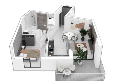 Apartament cu 2 camere semidecomandat, mobilat în Mehala - 2