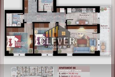 3 camere spațios | Bucătărie separată | Metrou Teclu - 6