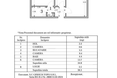 Apartament cu 2 camere decomandat în Tătărași