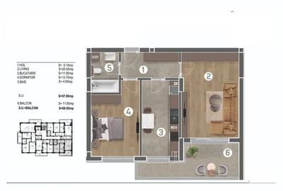 Oltenitei metrou Piata Sudului 3 camere bloc nou finalizat - 8