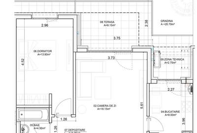 Apartament cu 2 camere semidecomandat, mobilat în Central - 2