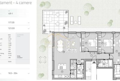 Apartament cu 4 camere în Central - 1