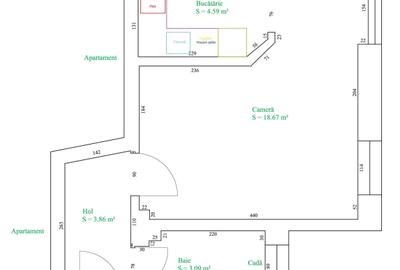 Garsonieră decomandată în Gării - 2