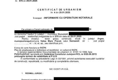Teren de 1002 mp, în Valea Mare - 2