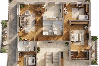 Apartament cu 4 camere în Dâmbul Rotund - 1