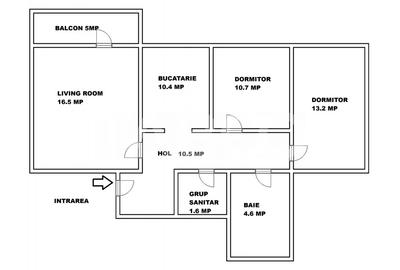 Apartament de vanzare 3 camere decomandat Mihai Viteazul bloc cu lift - 3