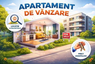 Apartament cu 2 camere semidecomandat în Ultracentral