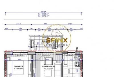Apartament cu 2 camere semidecomandat în Tunari - 2
