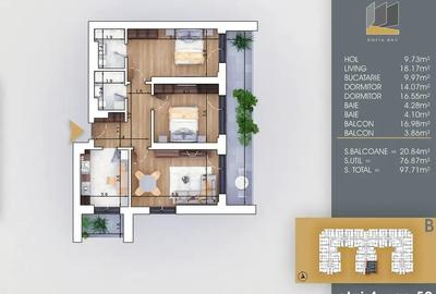 Apartament 3 Camere  Titan Theodor Pallady Metrou Nicolae Teclu . - 8