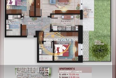 Apartament cu 3 camere decomandat în Titan - 6