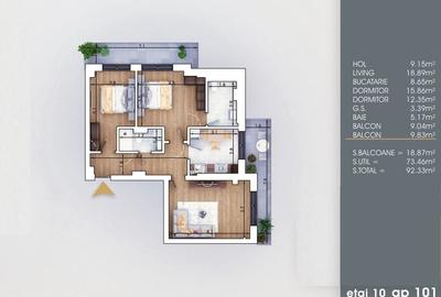 Apartament 3 camere la 7 min de metrou Nicolae teclu - 8