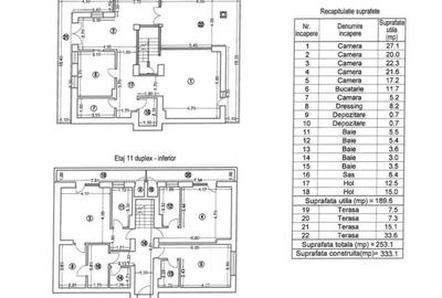 Penthouse cu 4 camere, mobilat în Aviației - 12