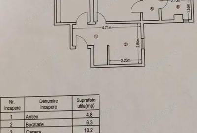Apartament cu 3 camere semidecomandat în Central - 1